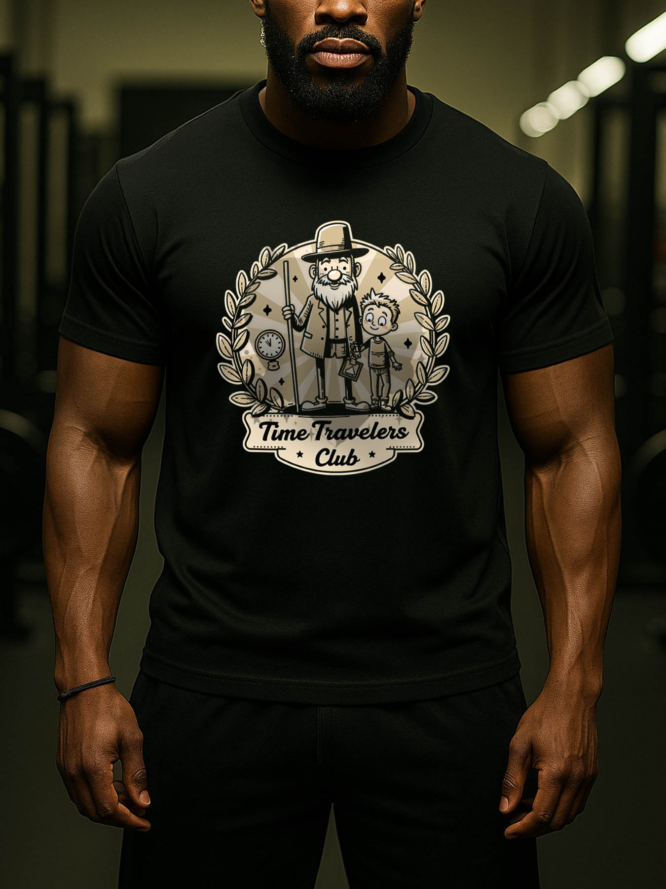 RTTMALL Caribbean Island Beach Printed Casual Cotton T-Shirts for Men, Lightweight Summer Outdoor Fishing & Hunting Graphic Tees, Black/White/Olive Green