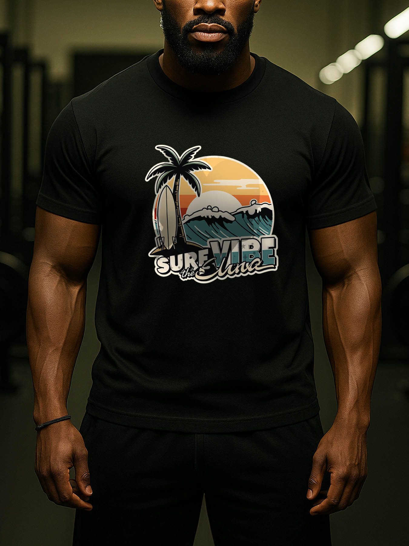 RTTMALL Caribbean Island Vacation Printed Cotton Casual T-Shirts for Men, Breathable Machine Washable Summer Beach Tees