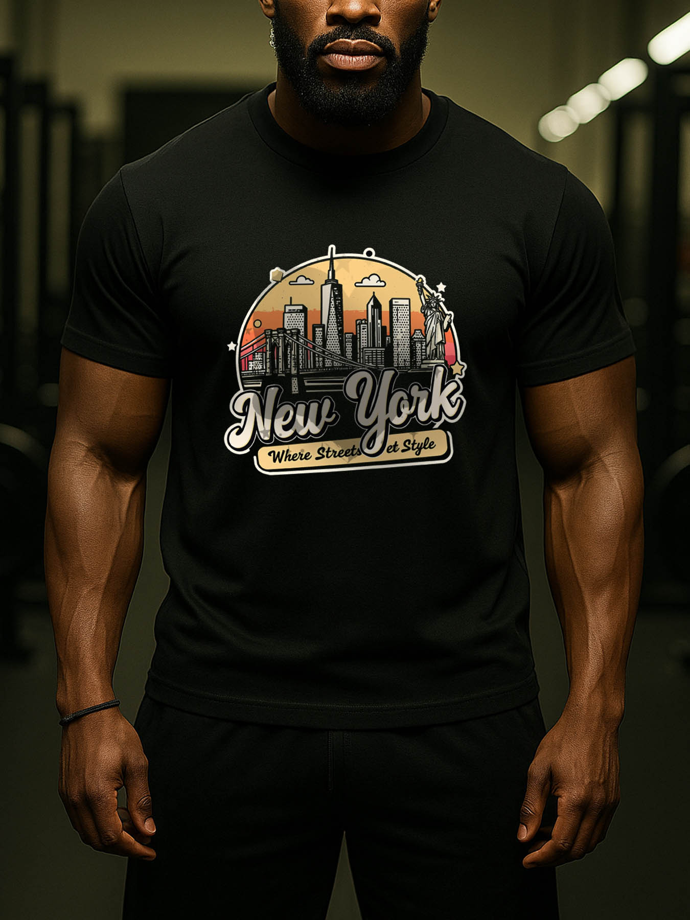 RTTMALL Caribbean Island Beach Casual Printed Cotton Graphic T-Shirt for Men