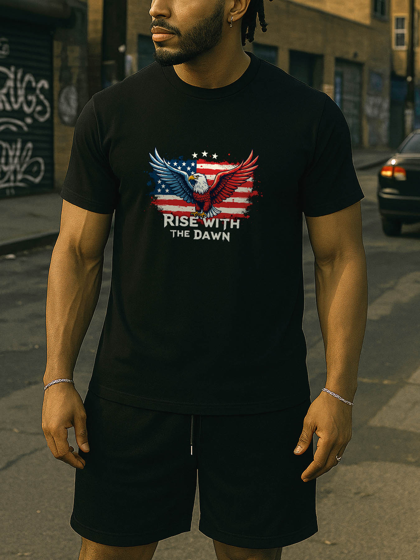 RTTMALL Caribbean Island Beach Graphic Printed Casual Summer Cotton T-Shirts for Men, Breathable Stretch Machine Washable Tees