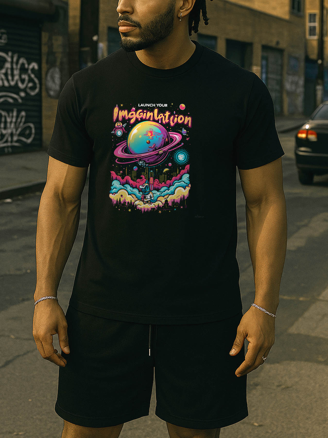 Caribbean RTTMALL Printed Cotton T-Shirts for Men, Casual Summer Beach Island Graphic Tees with Stretch Fabric