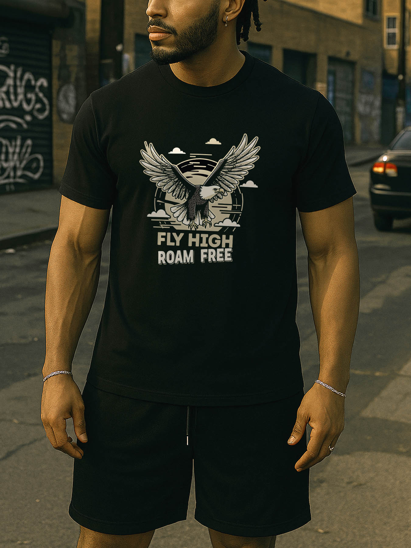 RTTMALL Caribbean Island Beach Casual Printed Cotton T-Shirts for Men, Summer Soft Smooth Comfortable Outdoor Sports Graphic Tees