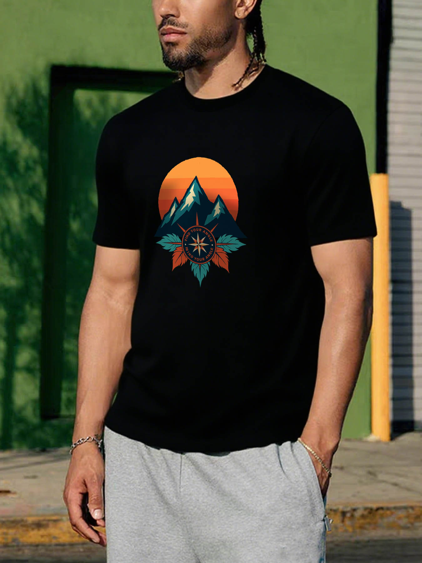 Men's 100% Cotton RTTMALL T-Shirts, Casual Beach Island Printed Tees with Soft Machine Washable Fabric for Caribbean Summer