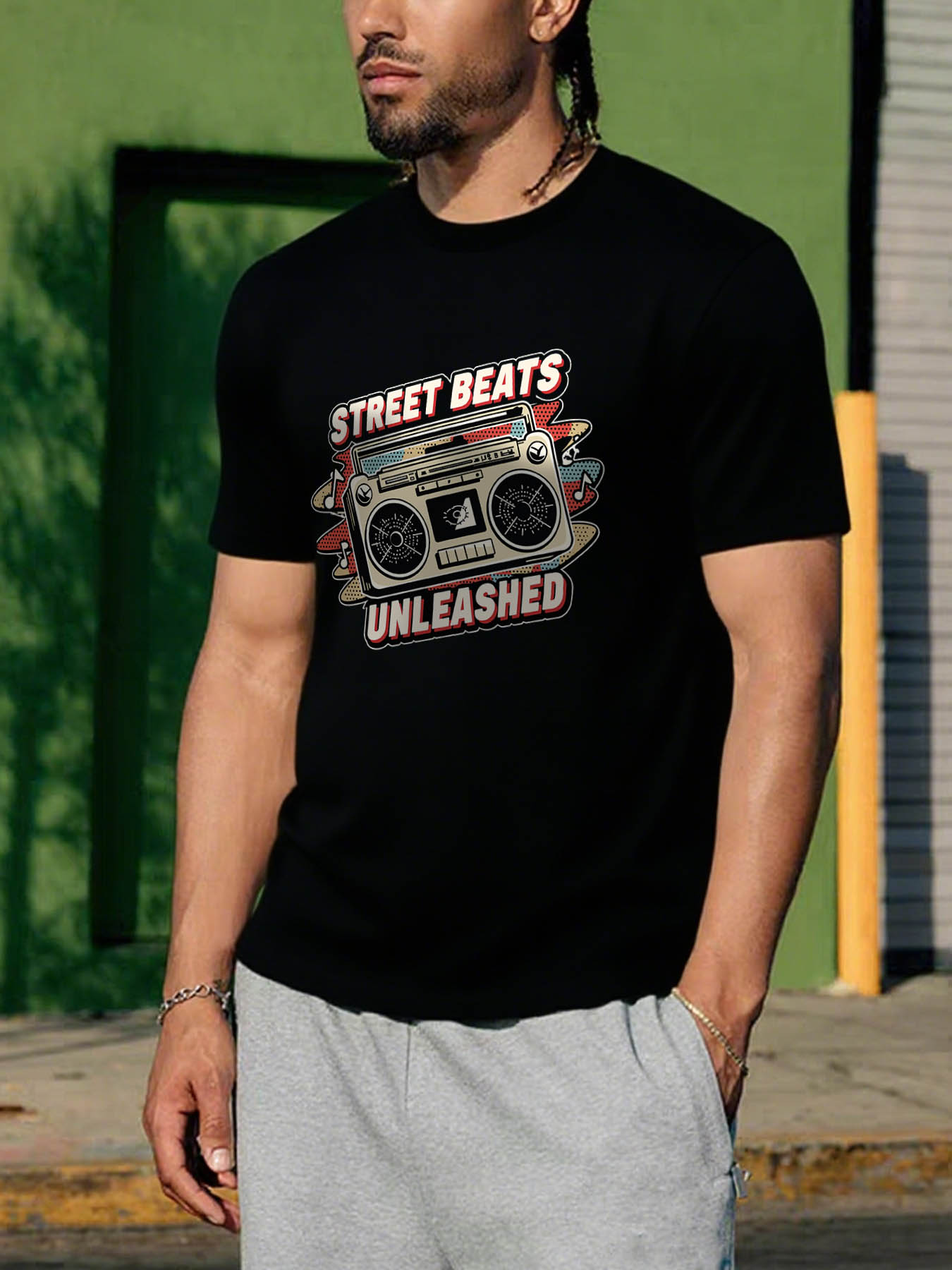 Men's Casual 100% Cotton Printed T-Shirt, RTTMALL Caribbean Vacation Beach Summer Graphic Tees for Island Getaways