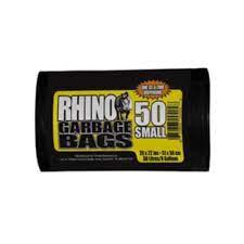 Rhino 50s Sm Black Garbage Bags