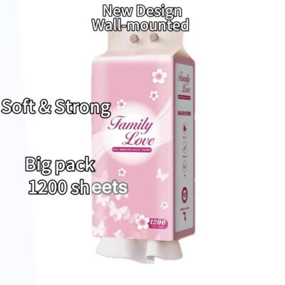 Family Love Wall-Mounted Facial Tissues 1200 sheets