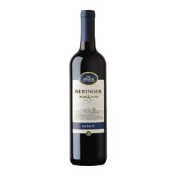 Beringer Red Wine Merlot, Glass Bottle 750mL