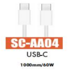 TYPE-C TO TYPE-C CABLE 60W SCAA04